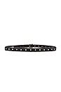 view 2 of 3 Leather & Studded Belt in Black