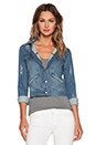 view 2 of 5 Destroyed Denim Jacket in Blue