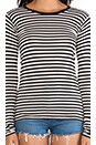 view 4 of 4 Boxy Long Sleeve in Nude Stripe