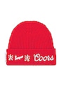 view 3 of 3 Coors Heritage Cashmere Beanie in Red