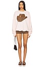 view 4 of 4 Rhinestone Cowgirl Jumper Sweatshirt in Blush Pink