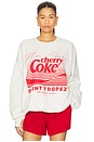 view 1 of 4 Cherry Coke Saint Tropez Sweatshirt in Pebble Heather