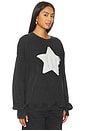view 2 of 5 Rhinestone Star Sweatshirt in Black Snow