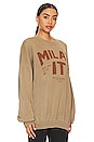 view 2 of 4 SWEAT WELCOME TO MILAN in Camel Gold