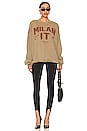 view 4 of 4 SWEAT WELCOME TO MILAN in Camel Gold