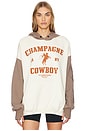 view 1 of 5 Champagne Cowboy Hideout Hoodie in Stardust & Brown