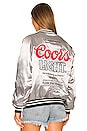 view 3 of 4 Coors Light Official Nylon Bomber Jacket in Silver