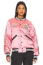 view 2 of 6 Beer Wolf Time Stadium Jacket in Blush Pink