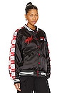 view 3 of 5 Coca Cola Racing Stadium Jacket in Black, Red, & White