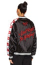 view 4 of 5 Coca Cola Racing Stadium Jacket in Black, Red, & White