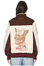 view 4 of 6 Team Ahroooo Racing Jacket in Bone & Brown