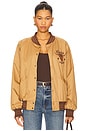 view 2 of 5 Coors Banquet Rodeo Racing Jacket in Camel Gold