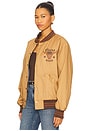 view 3 of 5 Coors Banquet Rodeo Racing Jacket in Camel Gold