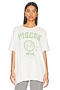 view 2 of 5 Vintage Pisces Oversize Tee in White