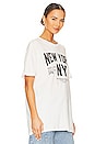 view 2 of 4 T-SHIRT OVERSIZED WELCOME TO NEW YORK in White