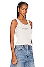 view 2 of 4 Nashville Passport Stamp Rib Tank in White