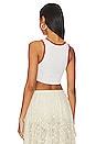 view 3 of 4 When What? Cropped Rib Tank in White & Red