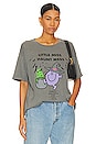 view 1 of 4 Little Miss Haunt Mess Oversized Tee in Gravity Grey