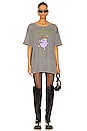 view 1 of 4 T-SHIRT OVERSIZED LITTLE MISS NAUGHTY LIST in Gravity Grey