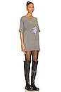 view 2 of 4 T-SHIRT OVERSIZED LITTLE MISS NAUGHTY LIST in Gravity Grey