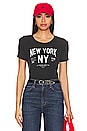 view 1 of 4 Welcome To New York Baby Rib Tee in Black Snow