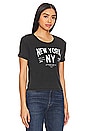 view 2 of 4 Welcome To New York Baby Rib Tee in Black Snow
