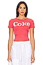 view 1 of 4 Coke Patchwork Baby Rib Tee in Red Snow