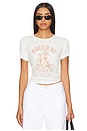 view 1 of 4 Rodeo Queen Of Beers Baby Rib Tee in White