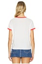 view 3 of 4 Coca Cola Cowgirl Perfect Ringer Tee in White & Red