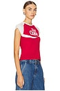 view 2 of 4 Diet Coke '94 Raglan Baby Tee in Red & White