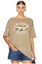 view 1 of 5 T-SHIRT OVERSIZED PALM SPRINGS CLASSIC in Camel Gold