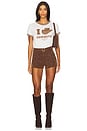 view 4 of 5 I Heart Cowboys Perfect Ringer Tee in Bone & Brown