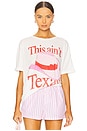 view 1 of 5 This Ain't Texas Love Oversized Tee in White
