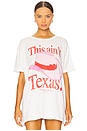 view 2 of 5 This Ain't Texas Love Oversized Tee in White