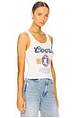 view 3 of 5 Coors Original 40z Rib Tank Top in White
