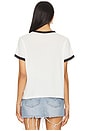 view 3 of 4 This. Never. Happened Ringer Tee in White & Black