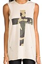 view 4 of 5 Praise Camo Thrasher Muscle Tee in Nude