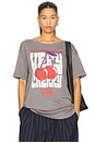 view 1 of 4 Very Cherry Coke Oversized Tee in Gravity Grey