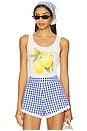 view 1 of 5 Fresh Lemoncello Rib Tank Top in White