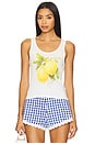 view 2 of 5 Fresh Lemoncello Rib Tank Top in White
