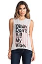 view 1 of 5 Don't Kill My Vibe Flag Thrasher Muscle Tee in Grey