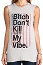 view 4 of 5 Don't Kill My Vibe Flag Thrasher Muscle Tee in Grey
