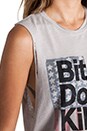 view 5 of 5 Don't Kill My Vibe Flag Thrasher Muscle Tee in Grey