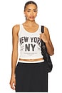 view 1 of 5 Welcome To New York Rib Tank Top in White
