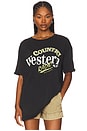 view 1 of 5 Country Western Radio Oversized Tee in Black Snow