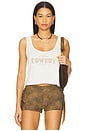 view 1 of 4 Caviar Cowboy Boxy Tank in White