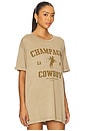 view 2 of 4 Champagne Cowboy Oversized Tee in Camel Gold