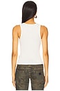 view 3 of 4 Coca Cola Rock & Roll Rib Tank Top in White