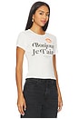 view 2 of 4 Bonjour Je T'aime Baby Tee in White