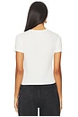 view 3 of 4 Bonjour Je T'aime Baby Tee in White